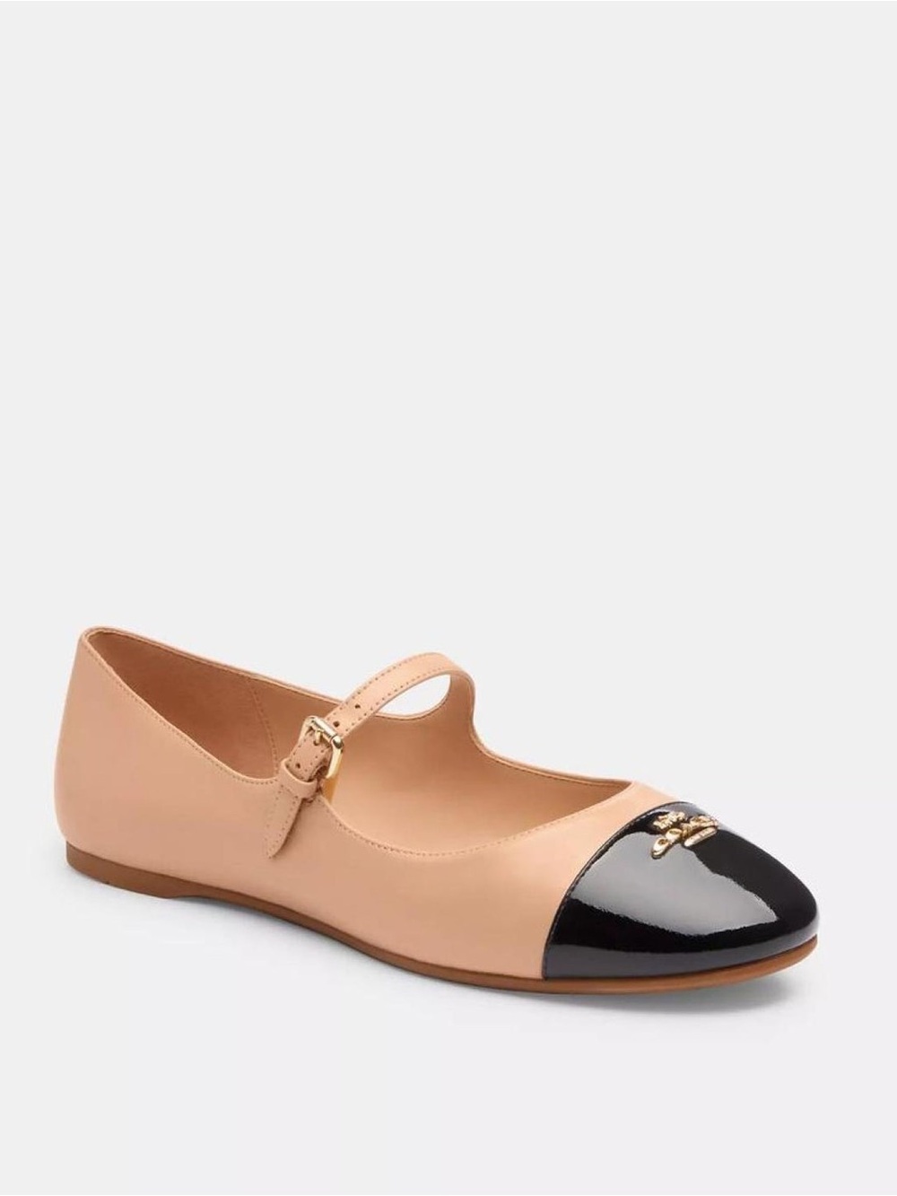 Coach Aubree Leather Mary Jane Flats